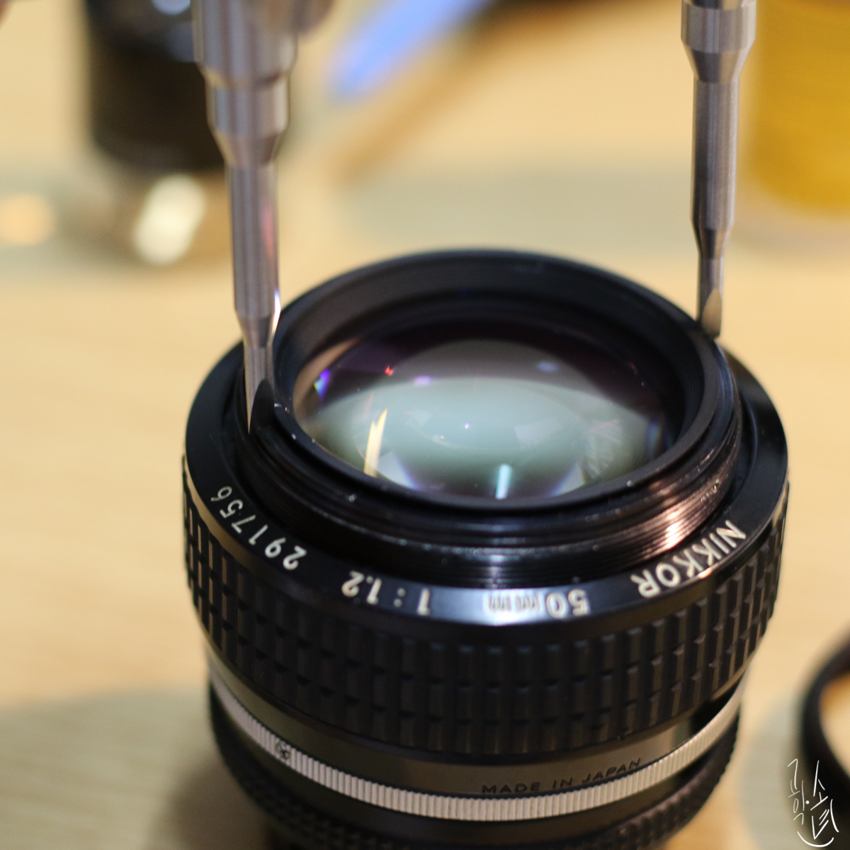 [렌즈 클리닝] Nikkor MF 50mm F/1.2 대물렌즈 곰팡이 제거
