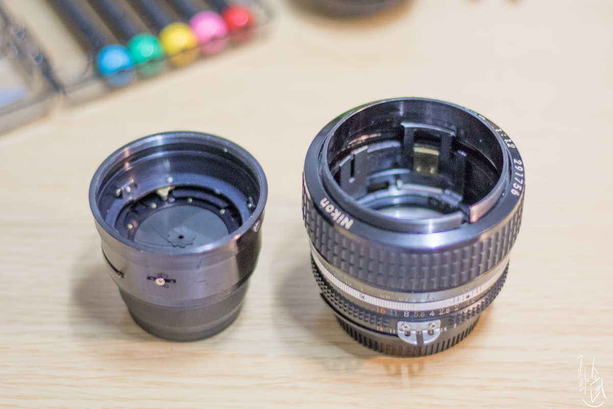 [렌즈 클리닝] Nikkor MF 50mm F/1.2 대물렌즈 곰팡이 제거