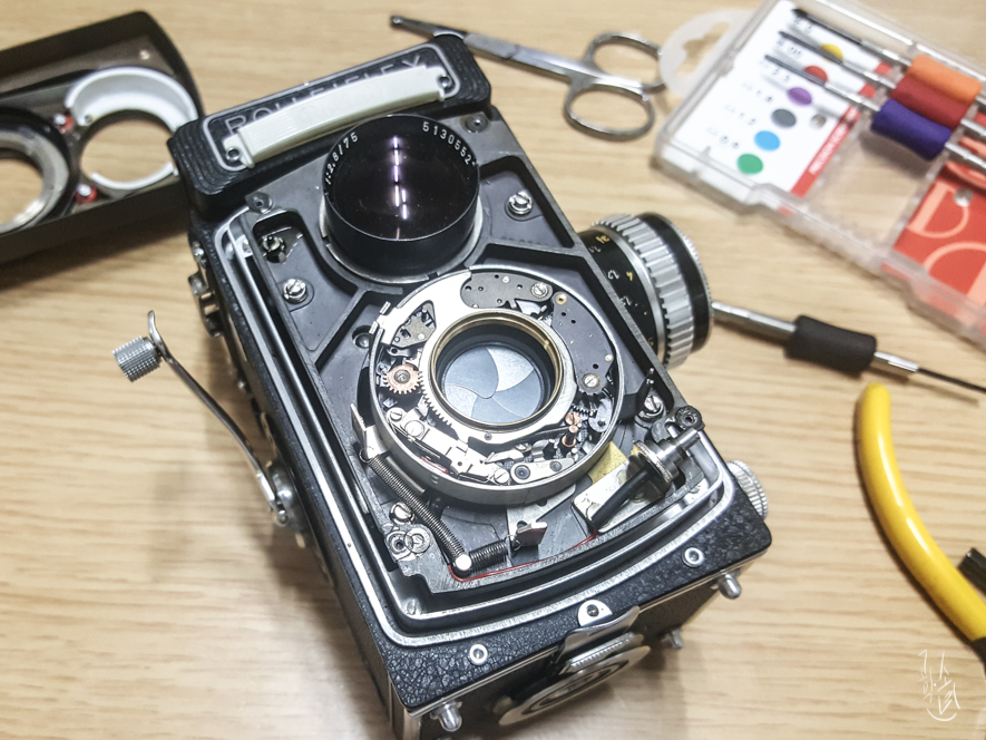 롤라이플렉스 3.5T 저속 셔터 늘어짐 수리 및 오버홀 (Rolleiflex)