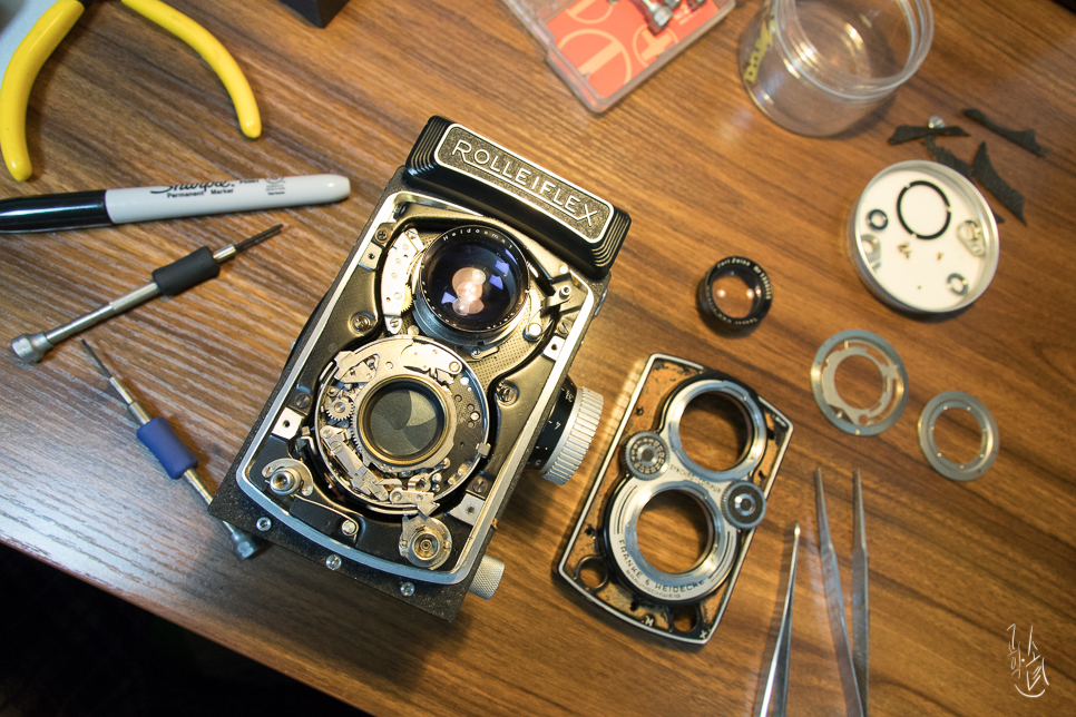 롤라이플렉스 3.5 MX EVS, 렌즈 클리닝 및 수리/오버홀 (RolleiFlex)
