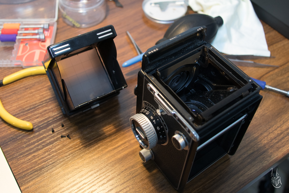 롤라이플렉스 3.5 MX EVS, 렌즈 클리닝 및 수리/오버홀 (RolleiFlex)