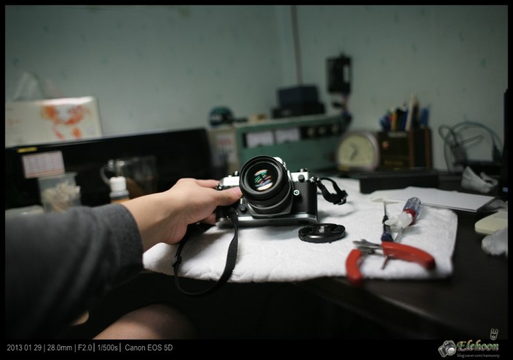 Nikon FM2의 기본 단렌즈 50mm MF Lens 분해 및 청소